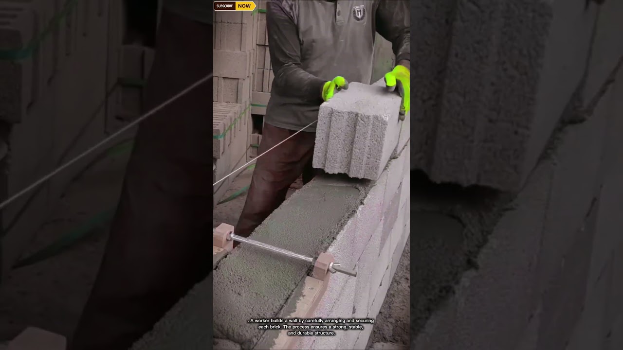 Accurate Brick Alignment Tool for Straight Wall Building & Precise Block Installation in Residential