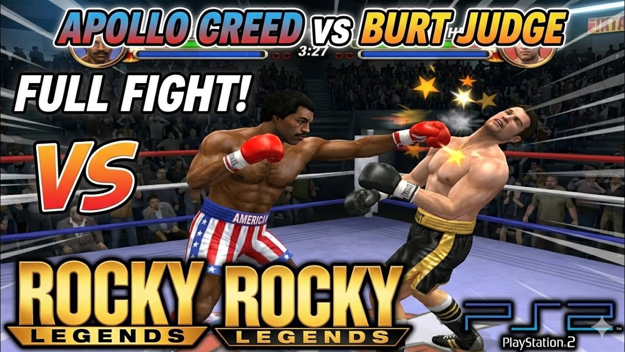 APOLLO CREED VS BURT JUDGE - FULL FIGHT (ROCKY LEGENDS) PS2