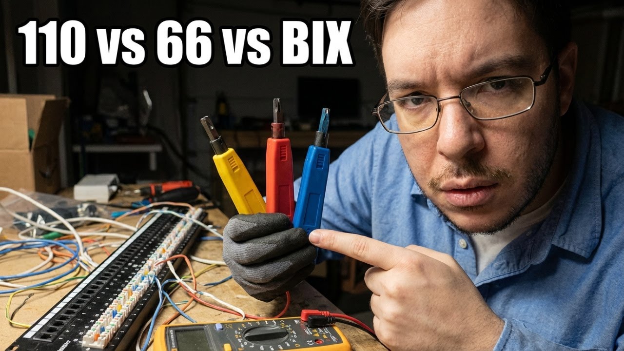 The difference between a 110, 66, and BIX punch down tool