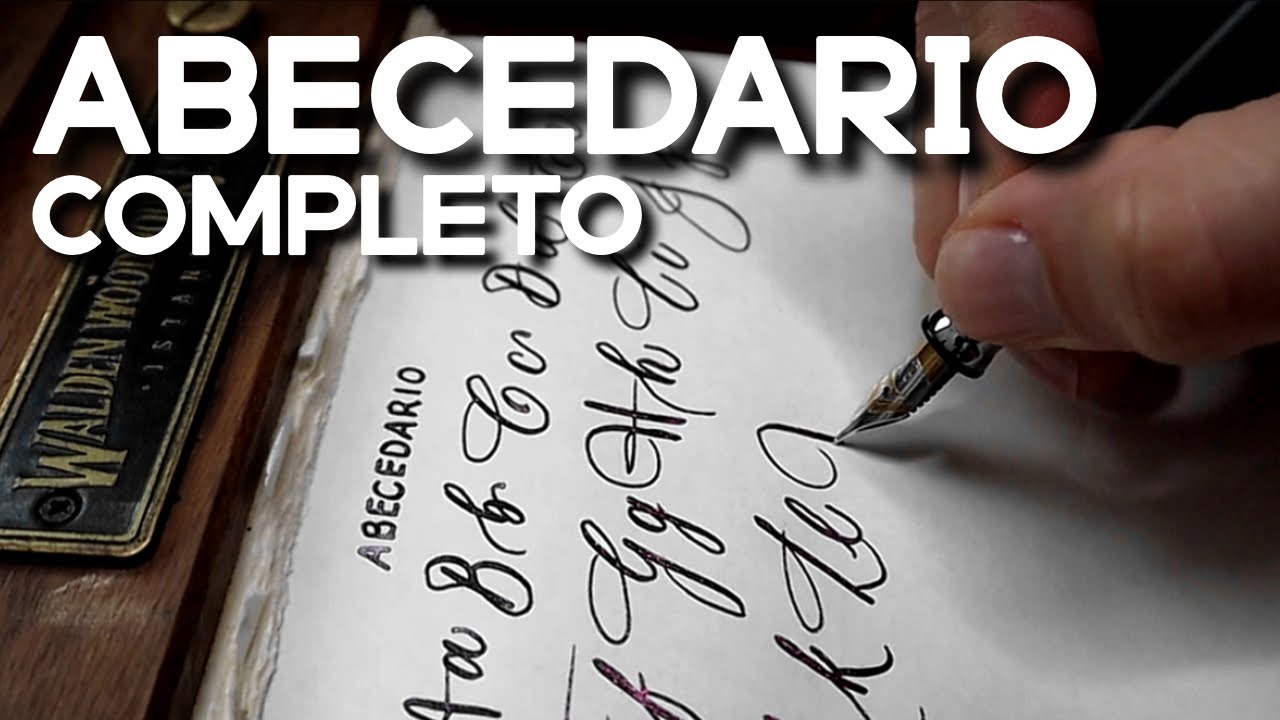 🤩 Abecedario COMPLETO caligrafía con pluma fuente [FÁCIL] Mayúsculas y Minúsculas