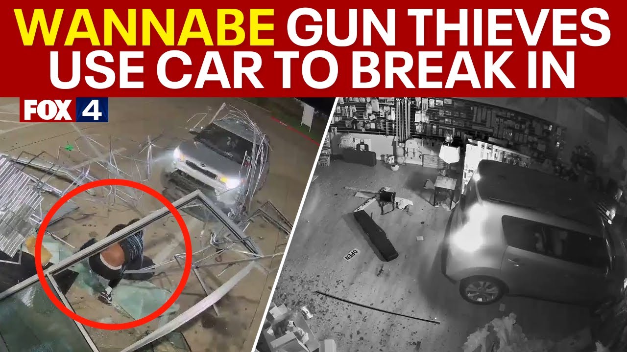 Garland thieves use car to break into gun store