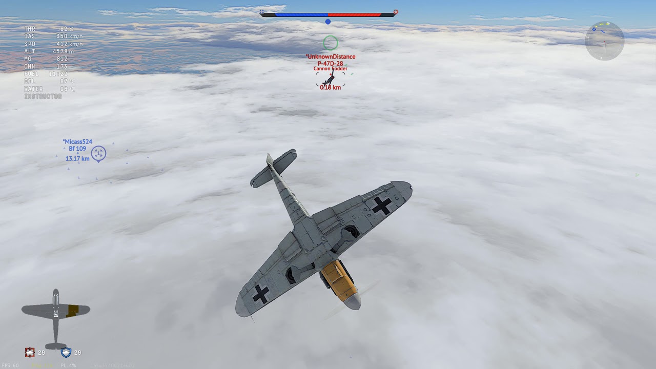 UnknownDistance vs TakaLeon (109G2 vs P-47 Dogfight)