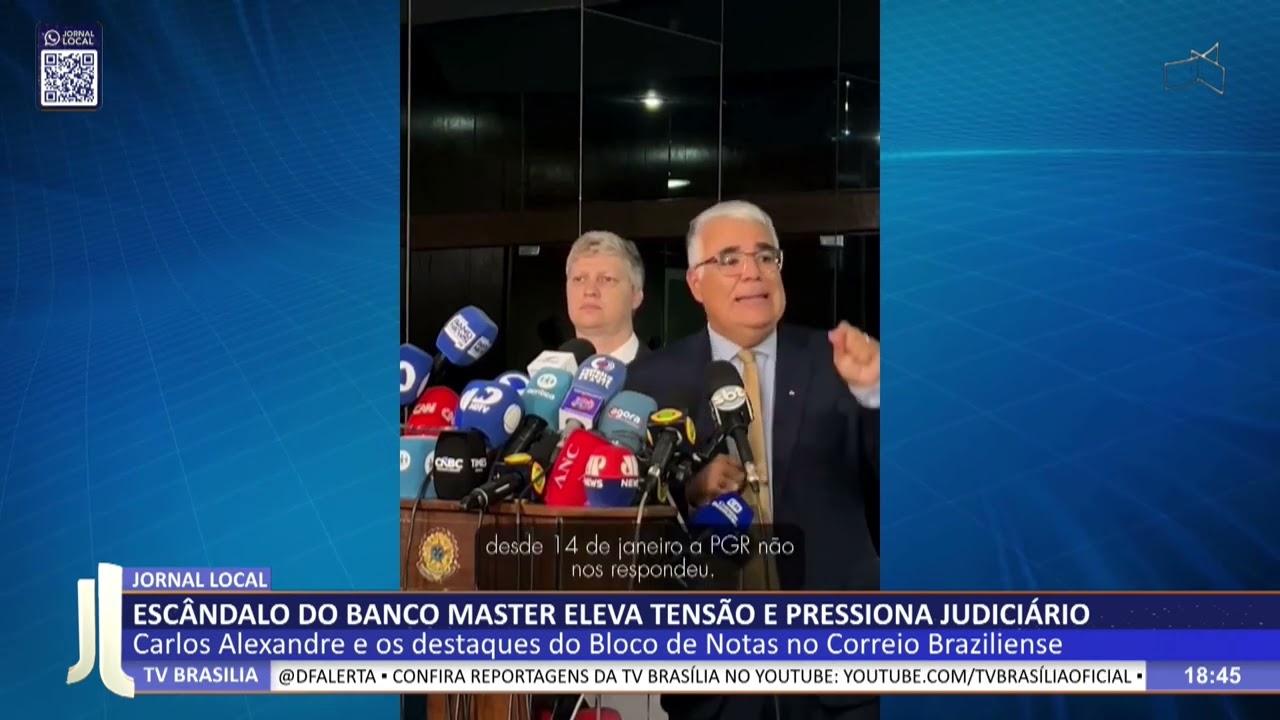 JL - Escândalo do Banco Master eleva tensão e pressiona Judiciário