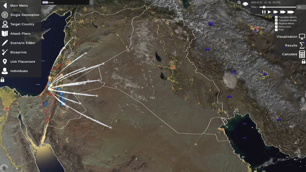 Nuclear War Simulation - Israel Vs Iran