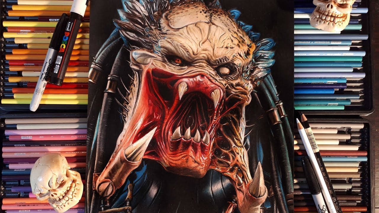 WOLF PREDATOR - Colored Pencils - Mattos Artwork