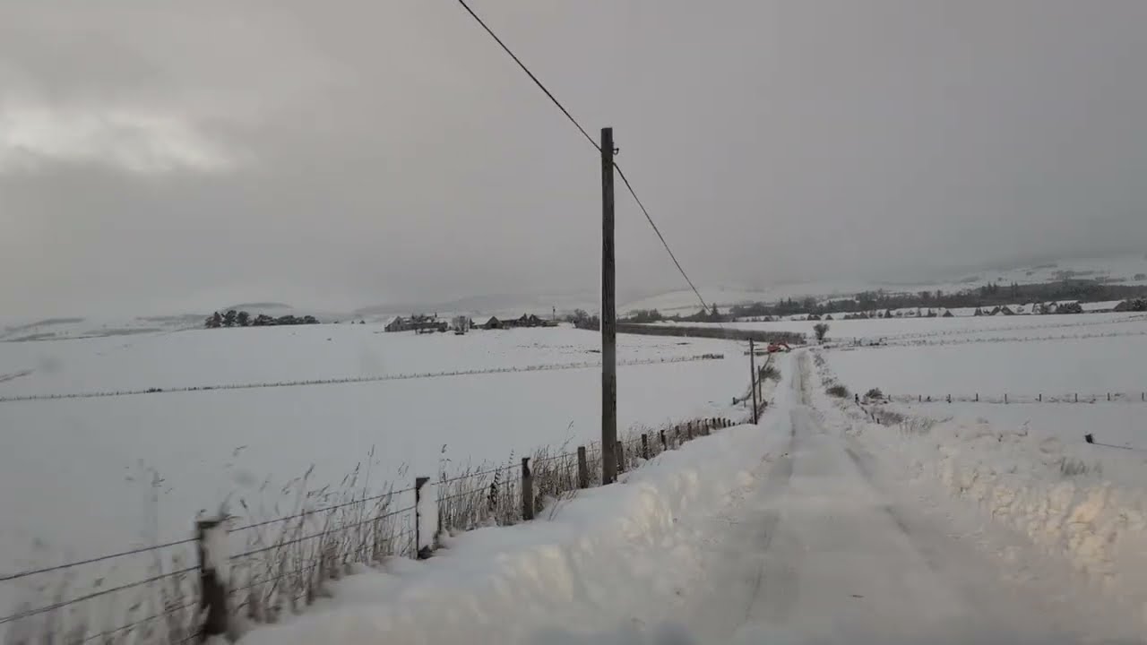 Snowy Aberdeenshire Roads