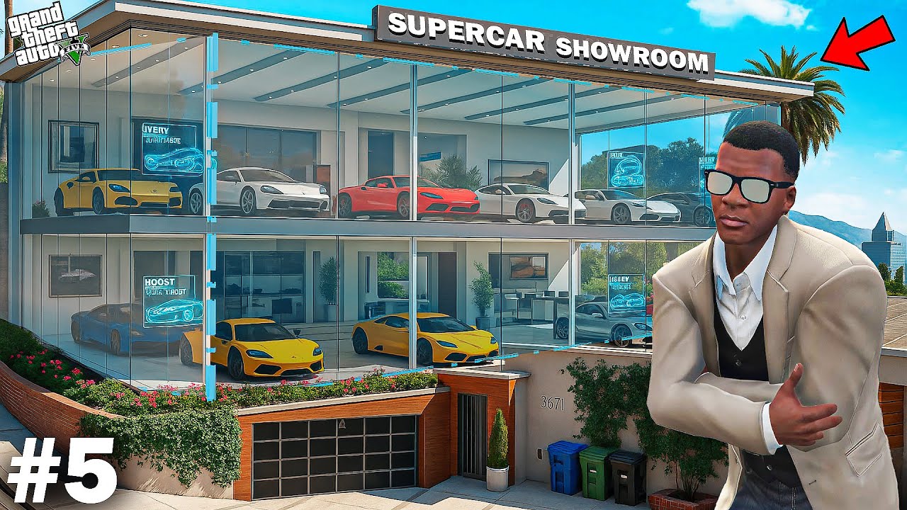 Franklin Hired Security Guards For His Most Expensive Supercar Showroom In GTA 5!