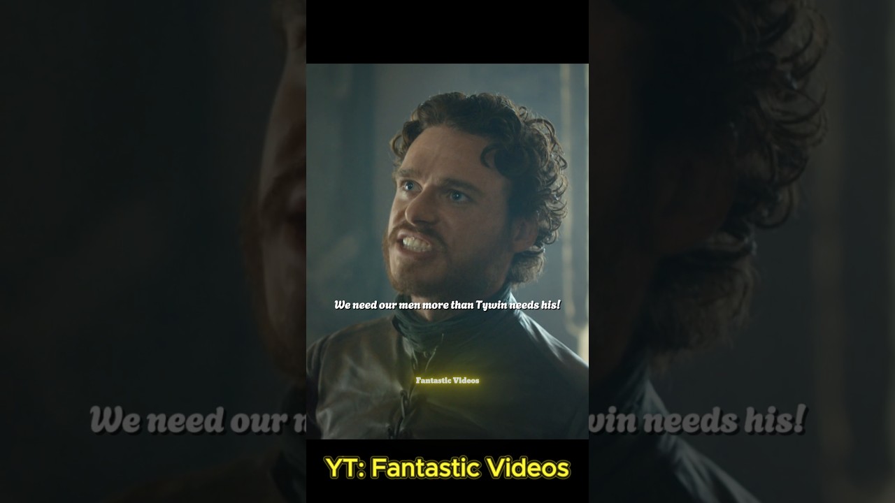 Robb analyses Tywin's overall likelihood of victory. #gameofthrones #robbstark #edmuretully #movie