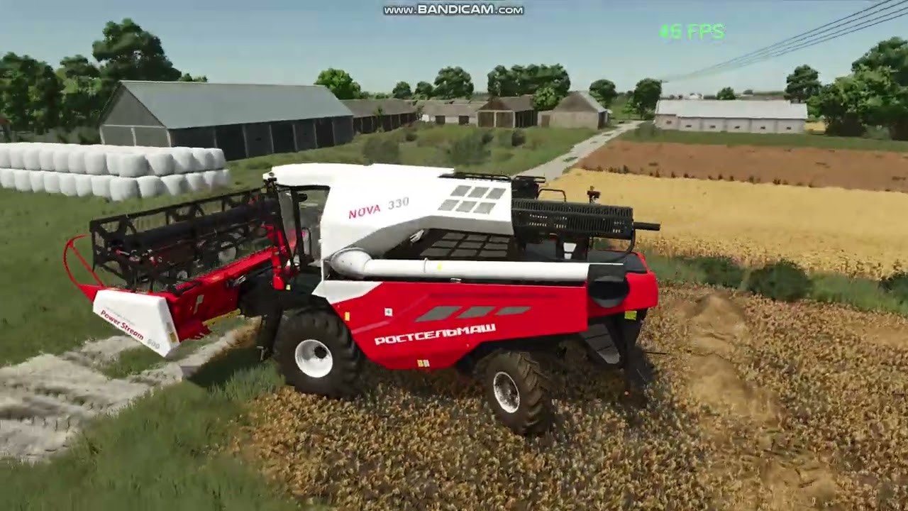 Żniwa kombajnem sąsiada 😀 W Szpakowie FS25