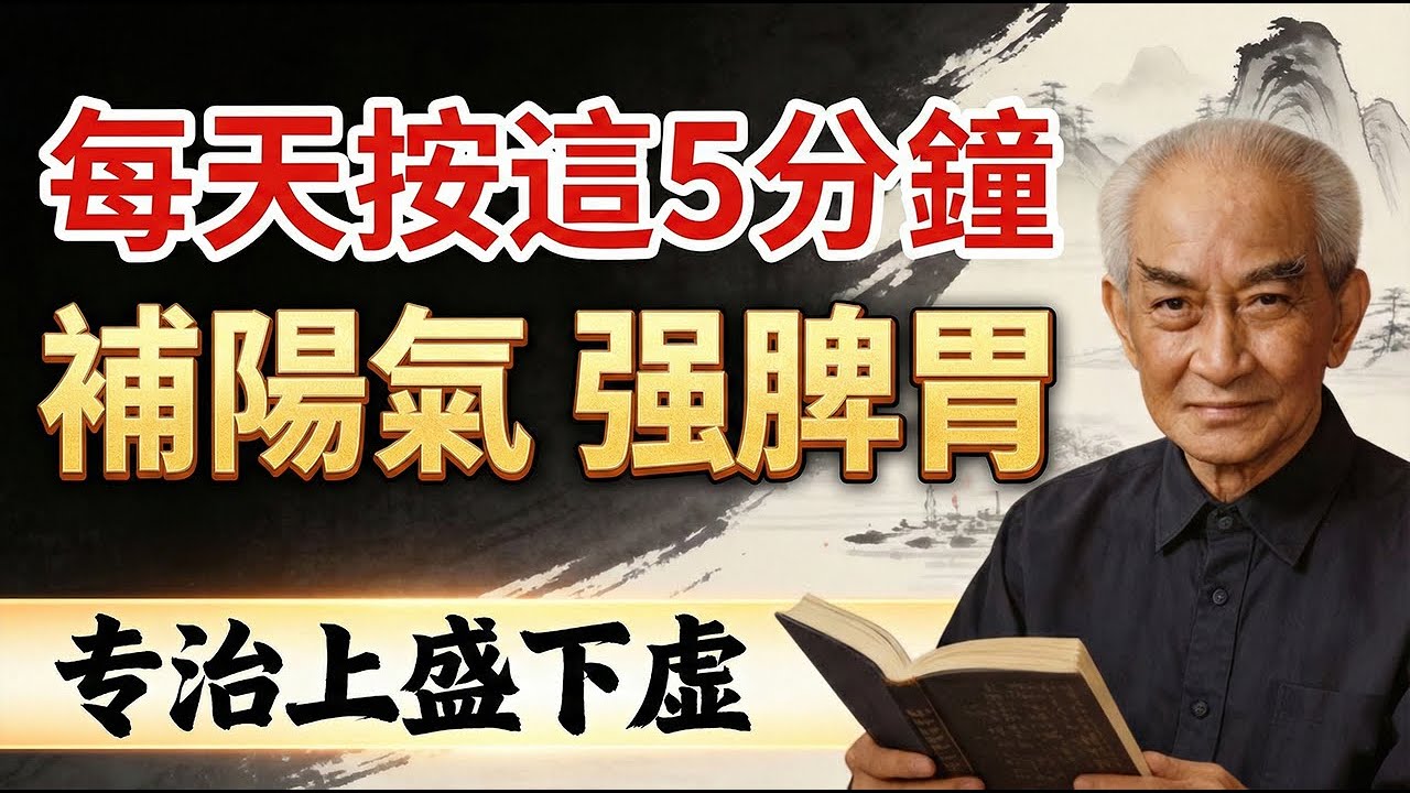 南懷瑾:身體自帶的「回陽九針」！每天5分鐘按這裡，補足腎氣、強健脾胃，救回你枯竭的「生命之根」。一指觀生死，一招引火歸元，治好現代人的「上盛下虛」。#南懷瑾 #陽氣