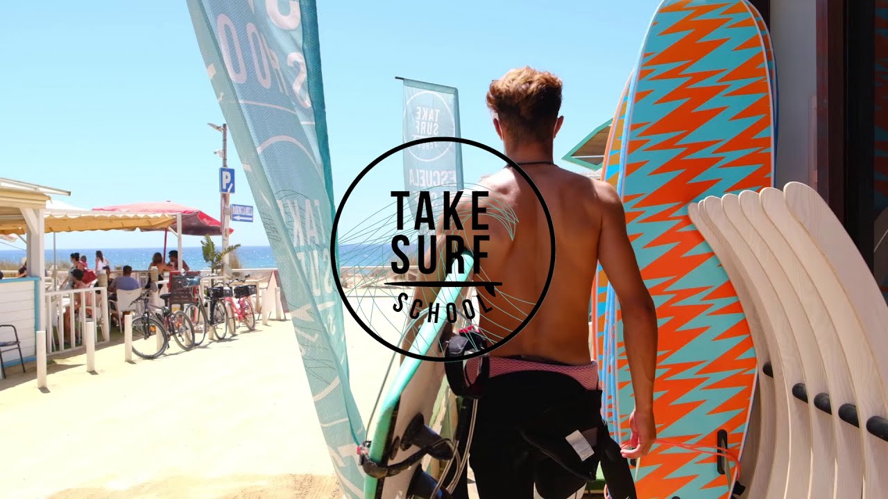 TAKE Surf El Palmar , Escuela de Surf en La Playa del Palmar , Aquiler de material de Surf y Sup .