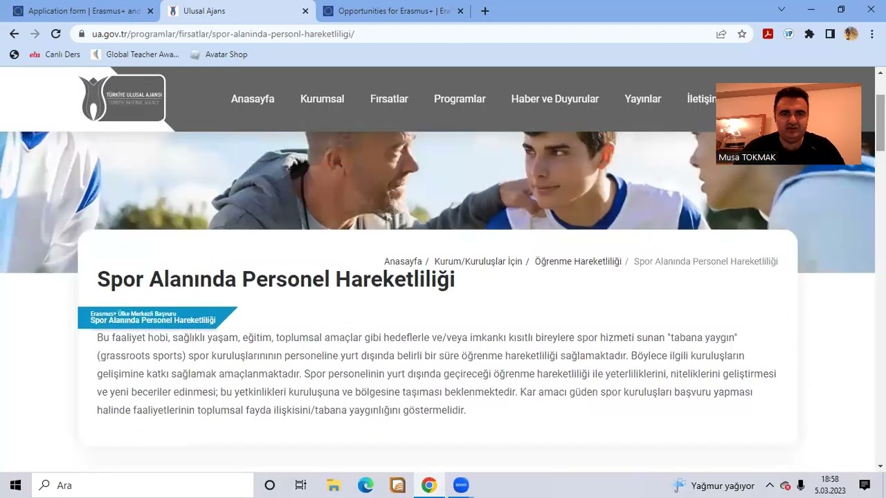 Erasmus182 Spor Alanında Personel Hareketliliği