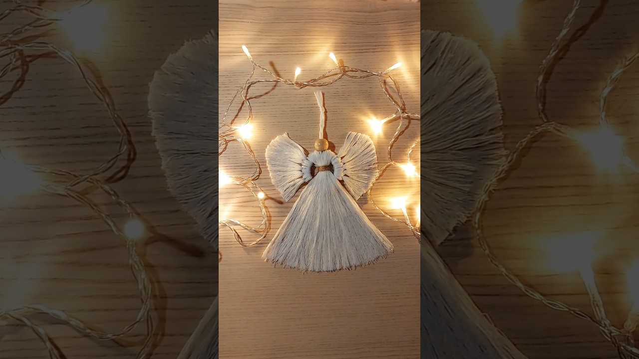 🧚&zwj;♀️ Christmas Magic: Handmade Macrame Angel Decoration 🎄 #christmas #macrame