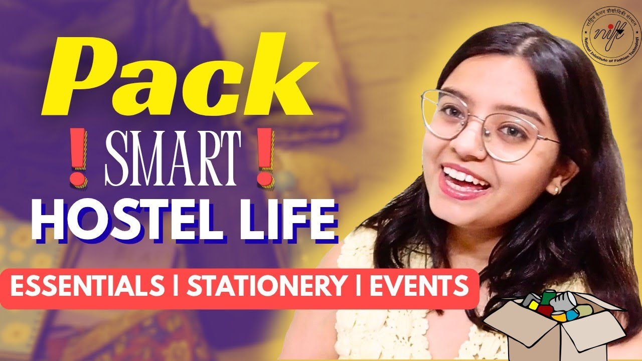 Updated Packing List for hostel 2025 🎒 | Essentials + Stationery + Events! (Real talk) | NIFT
