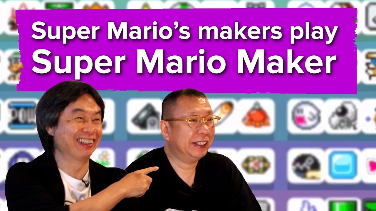 Super Mario's makers play Super Mario Maker