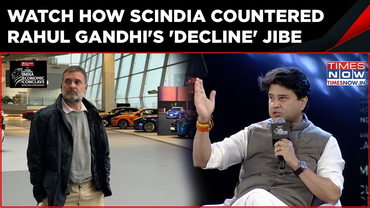 Scindia Counters Rahul Gandhi's 'Decline' Jibe At IEC 2025: Watch Union Minister's 'No Space' Answer
