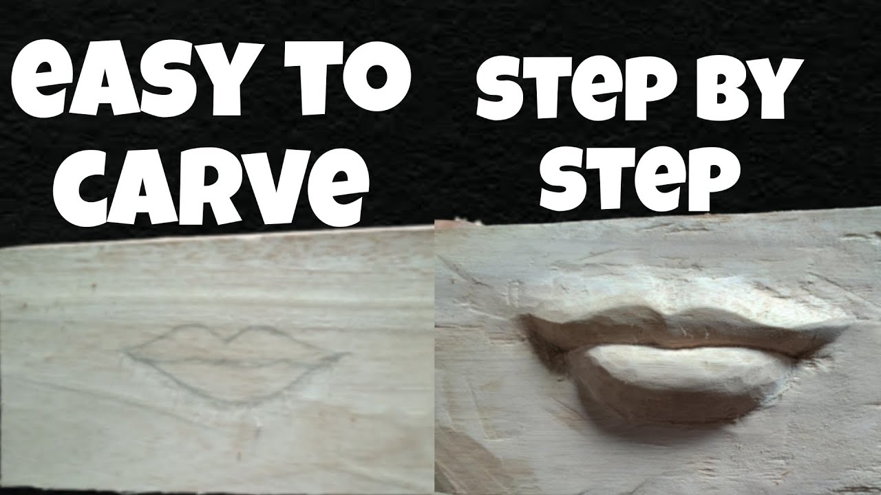 Wood Carving Lips / How To Make Lips| Lips Banane Ka Asan Tarika| Easy To Carve Wooden Lips