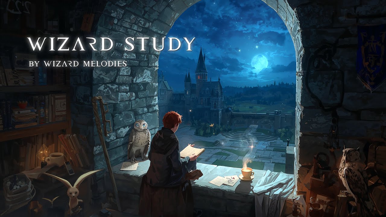 Candlelit Wizard Library ✨📖 | Magical Ambient Music for Study, Reading & Relaxation