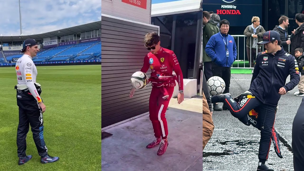 Charles Leclerc, Max Verstappen & F1 Drivers Playing Football Compilation