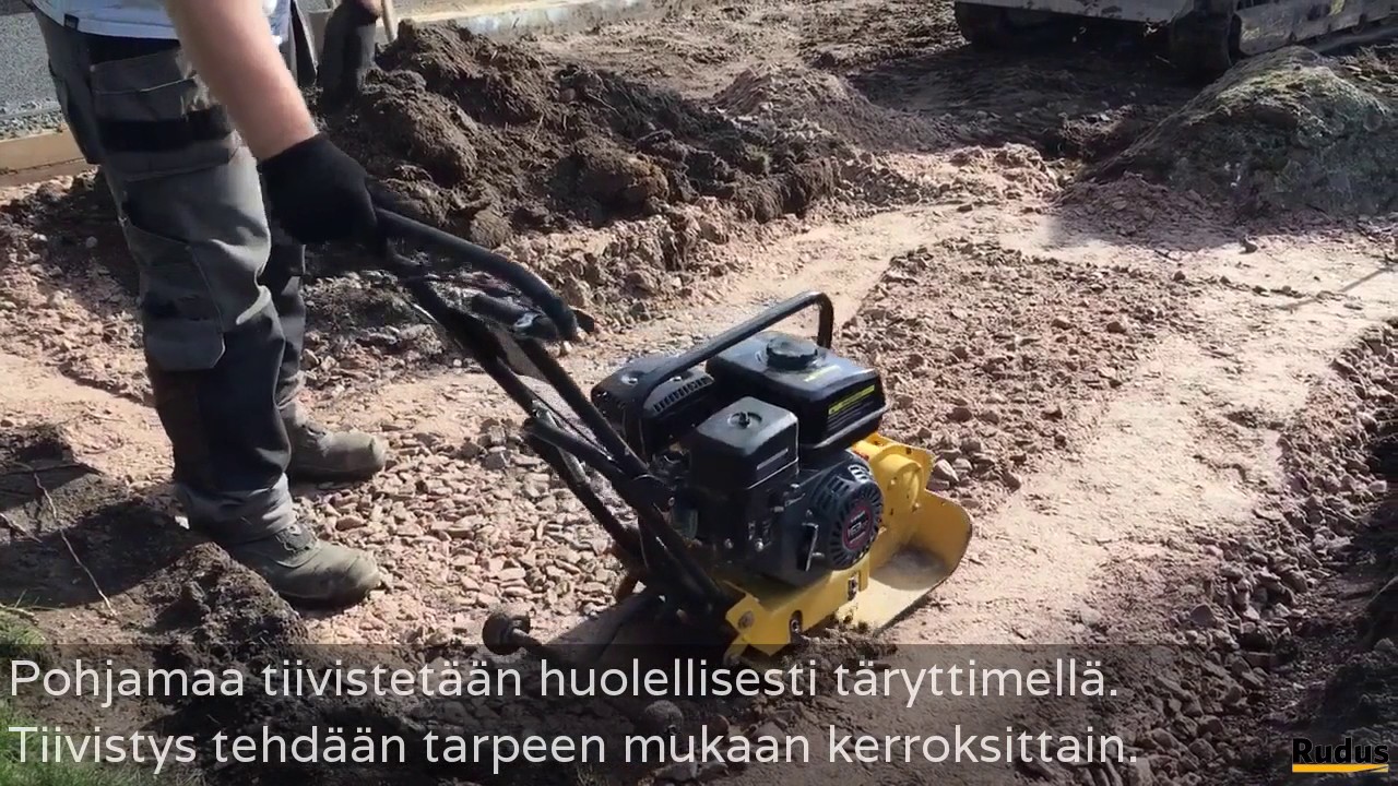 Muurin pohjien teko - maanvarainen perustaminen