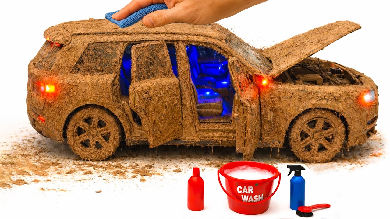 The surreal cleaning process of a 1:23 Mercedes Benz Car S980 After Extreme Off-Road Adventure🔥