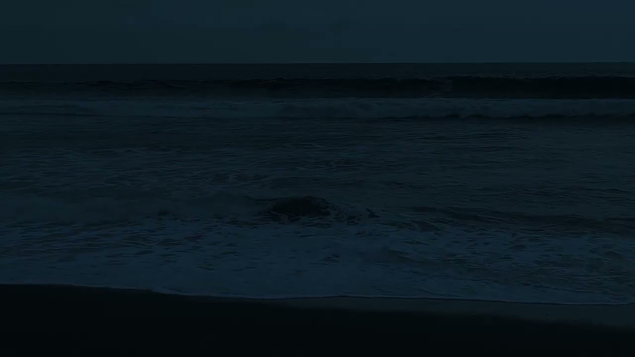 Let Ocean Waves Ease You To Sleep | Calm Rolling Sounds For Full Night Rest | Dark Screen 12H