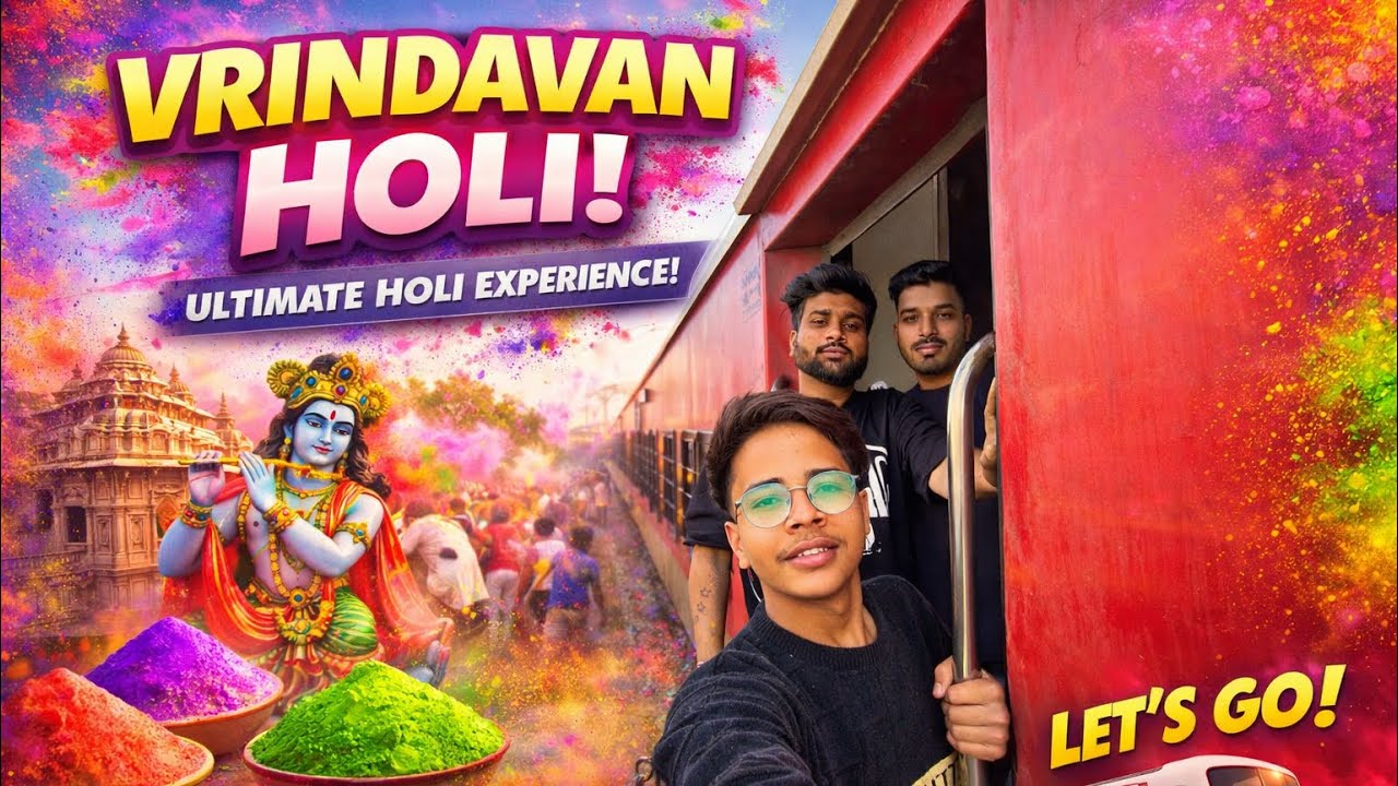 Vrindavan ke Holi 😍🥹 #viral #comedy #vlog #funny 