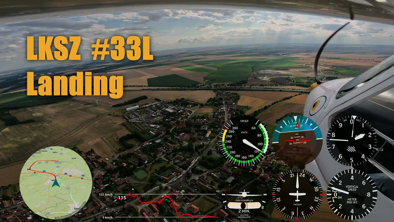 Airfield Sazena Landing,   LKSZ #33L
