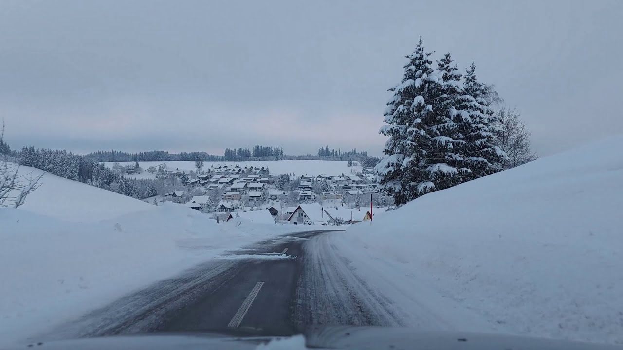 Driving in the Winter Wonderland Black Forest Germany