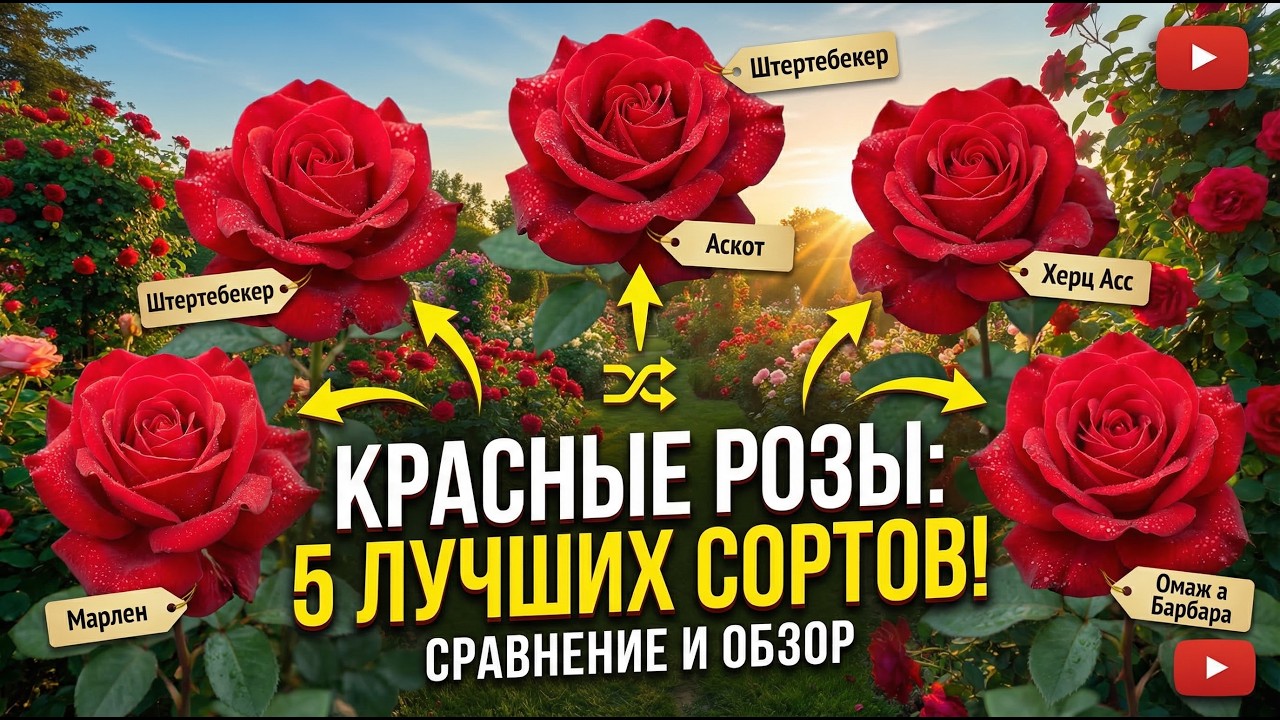 ВЫБОР ЛУЧШЕЙ КРАСНОЙ ЧАЙНО ГИБРИДНОЙ РОЗЫ.