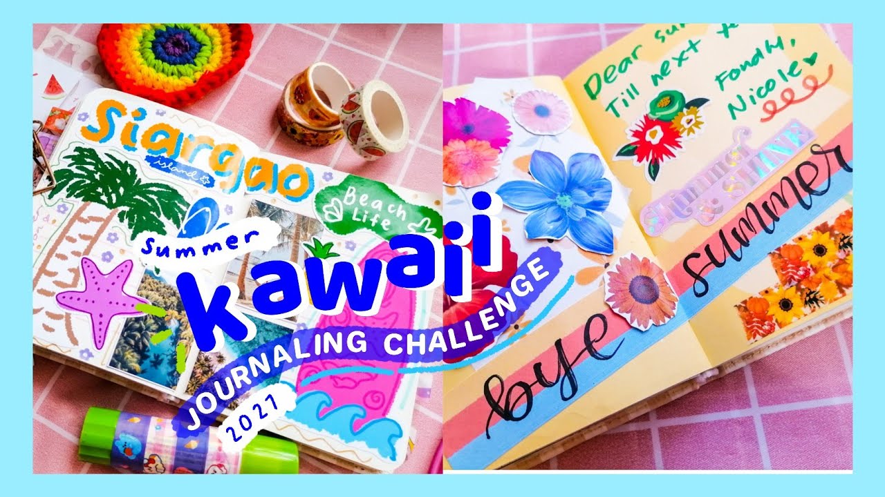 Journal with me | Summer Kawaii Journaling Challenge 2021 (Part 2) | nicscraftt_
