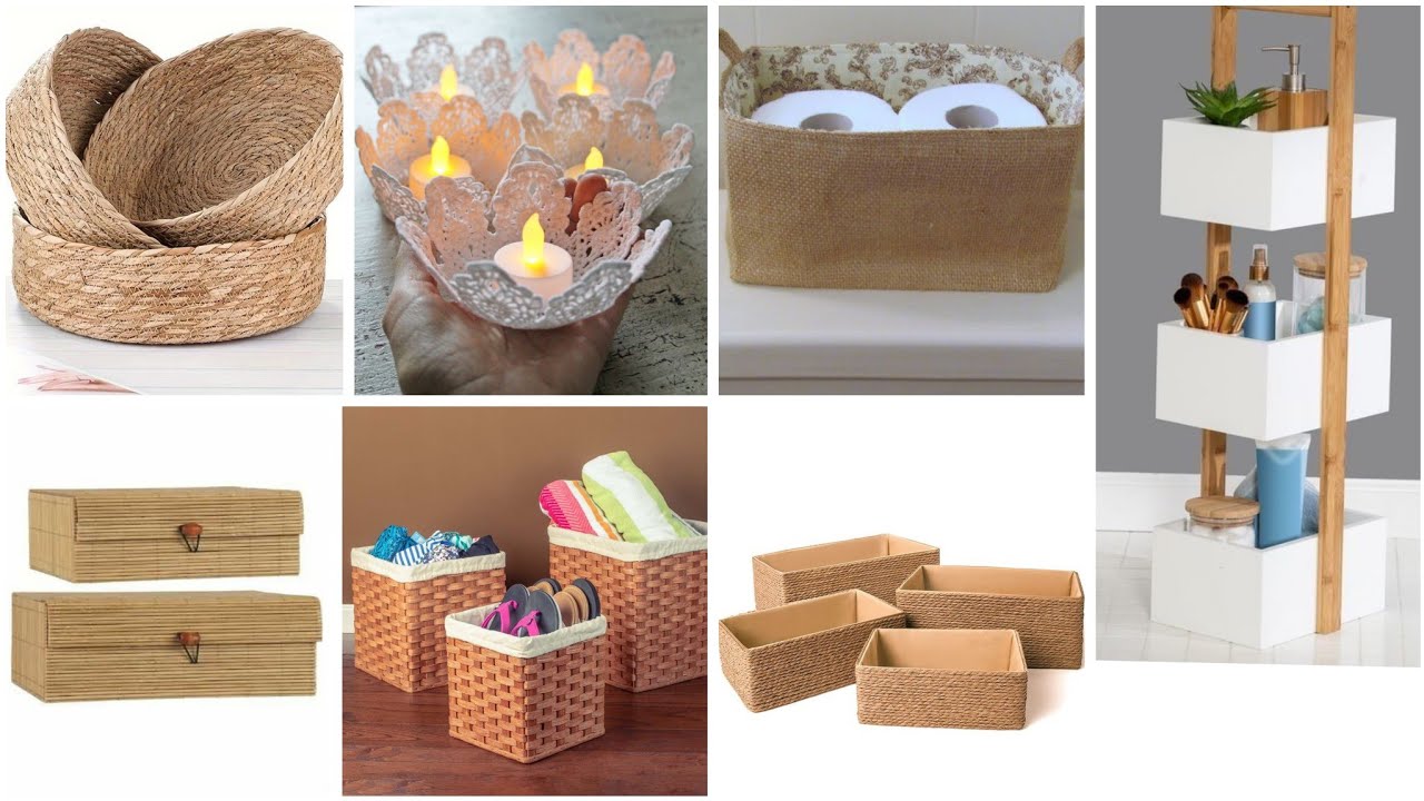 أفكار✨عندك خيوط او قماش او ملابس قديمة اصنعي ديكورات و منظمات  #diy#craft