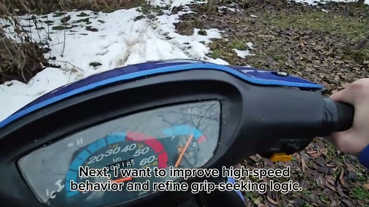 DIY Wheel Slip Detection and Traction Control on a 50cc Bike(ESP32)