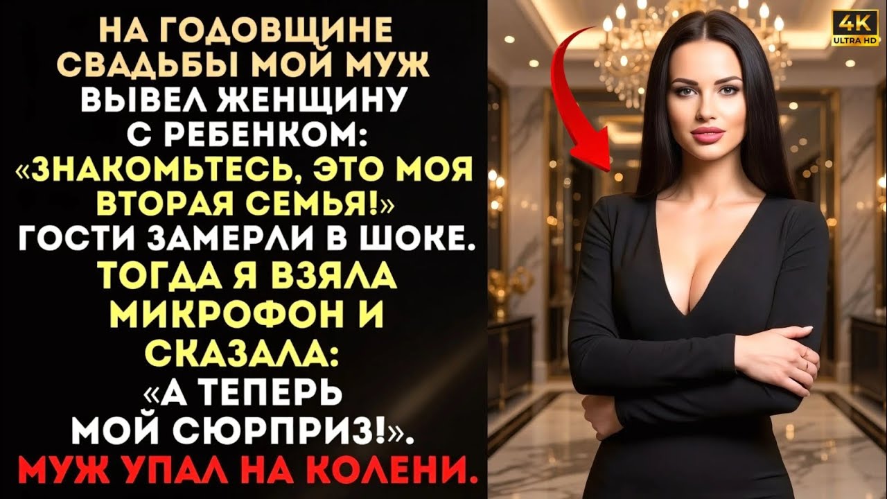 «Это моя вторая семья!» — заявил муж на годовщине… Но мой сюрприз заставил его встать на колени