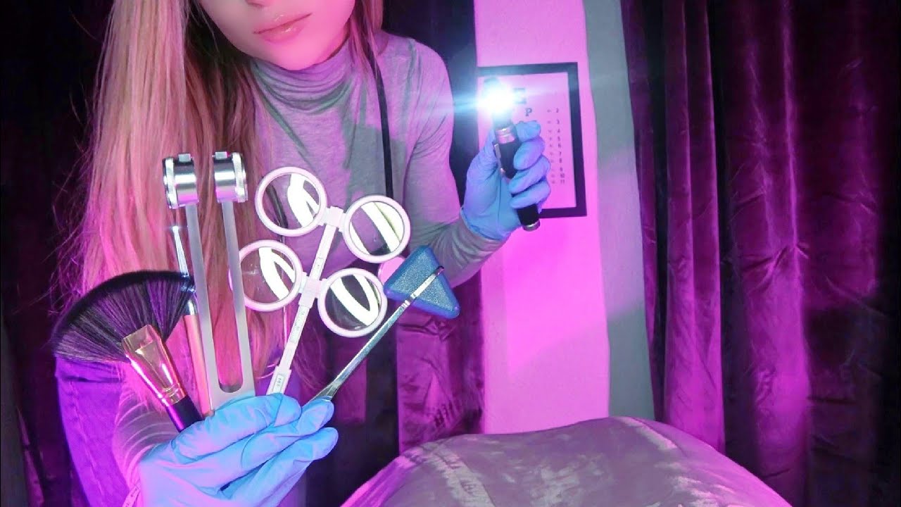 ASMR Full Body Exam (Ear Cleaning, Eye Check Up, Stethoscope, Dental, Doctor RP, Whispering)