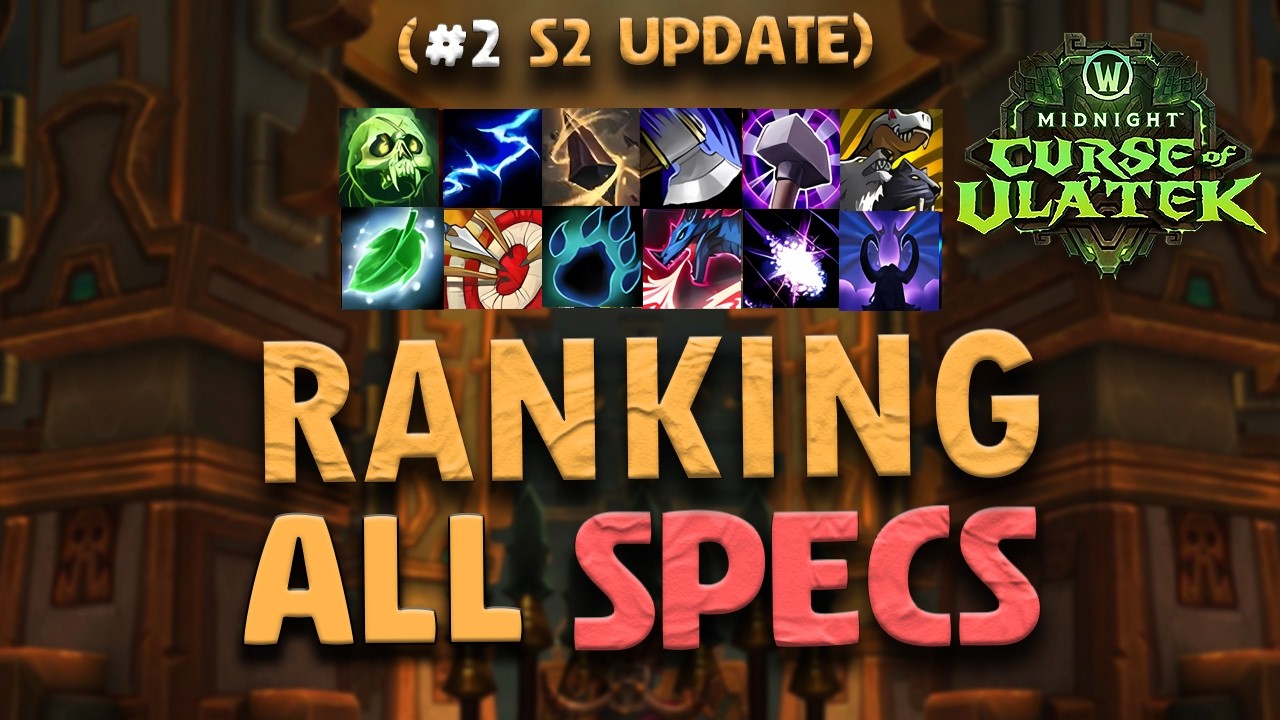 Progressive M+ TIERLIST | #2 Update - RANKING ALL SPECS - Midnight S2 - | Patch 12.1
