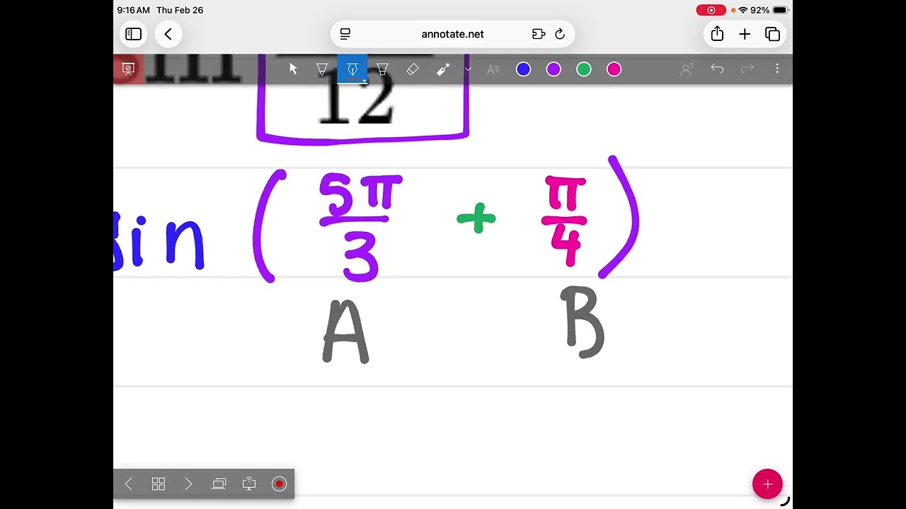 Precal 2.26.26 sum and difference formulas