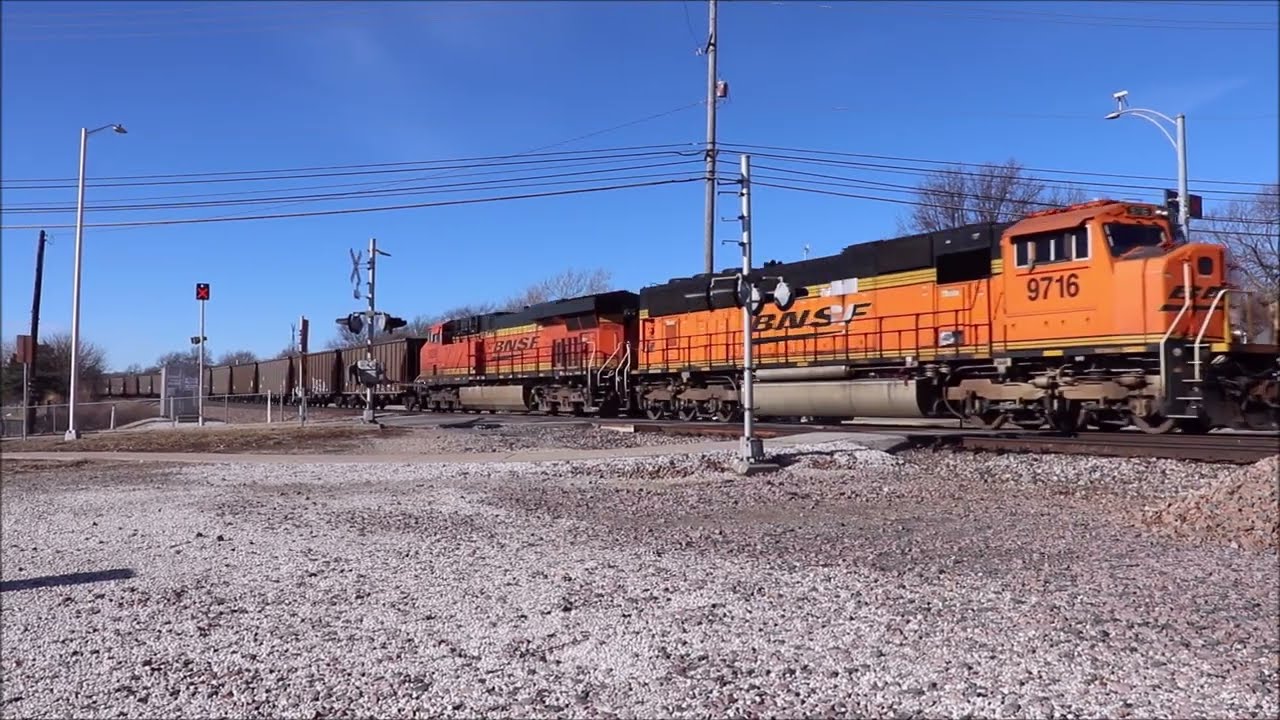 BNSF 9716 Leading NB Empty Coal Drag in Lenexa, KS on January 22, 2022