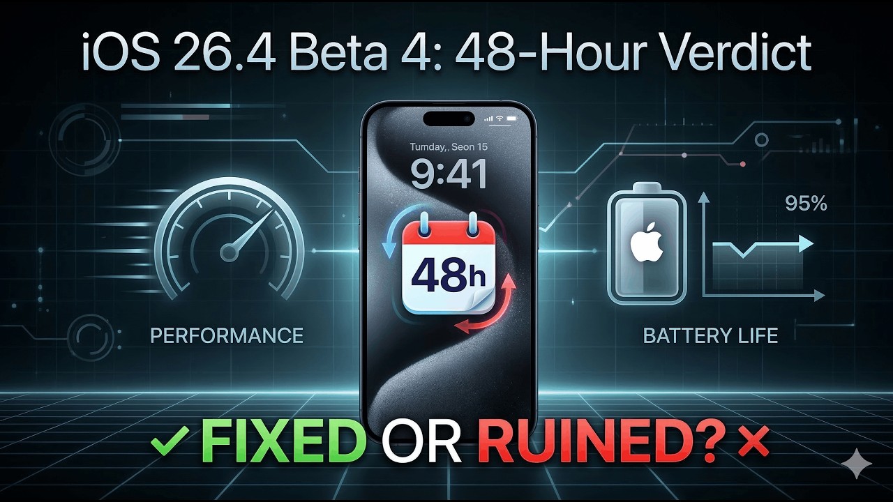 iOS 26.4 Beta 4 &ndash; 48 часов спустя! Протестировано время автономной работы и производительность! С...