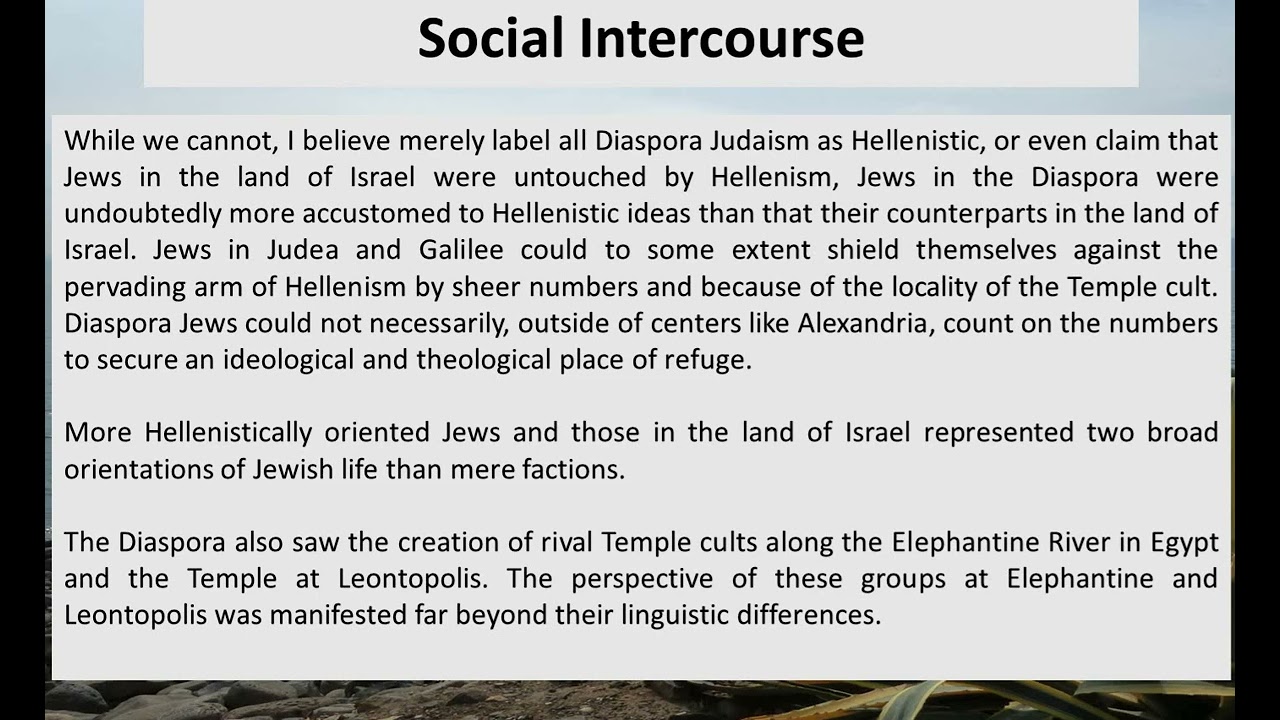 Social Intercourse between Jews and Non-Jews