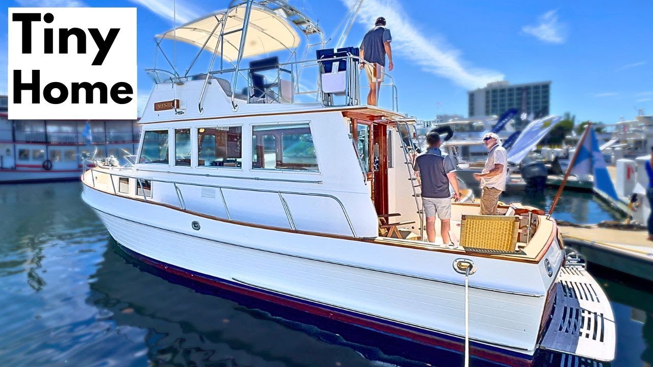 Live on this BRISTOL Trawler! 1989 36' Grand Banks Sedan | Harbor Yacht Tours