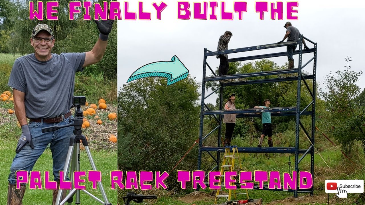 How to build a pallet rack tree stand, footings, anchors and lots of hard work