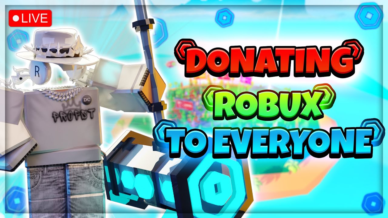 Donating Viewers FREE Robux in PLS Donate!! 🔴💸