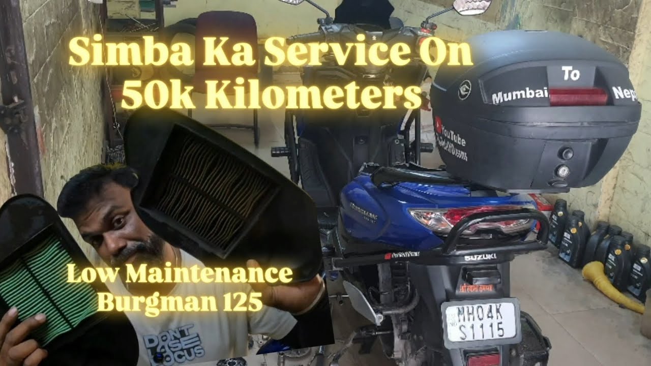 Servicing Of Suzuki Burgman 125 On 50k Kilometers | Very Low Maintenance Scooter My SIMBA