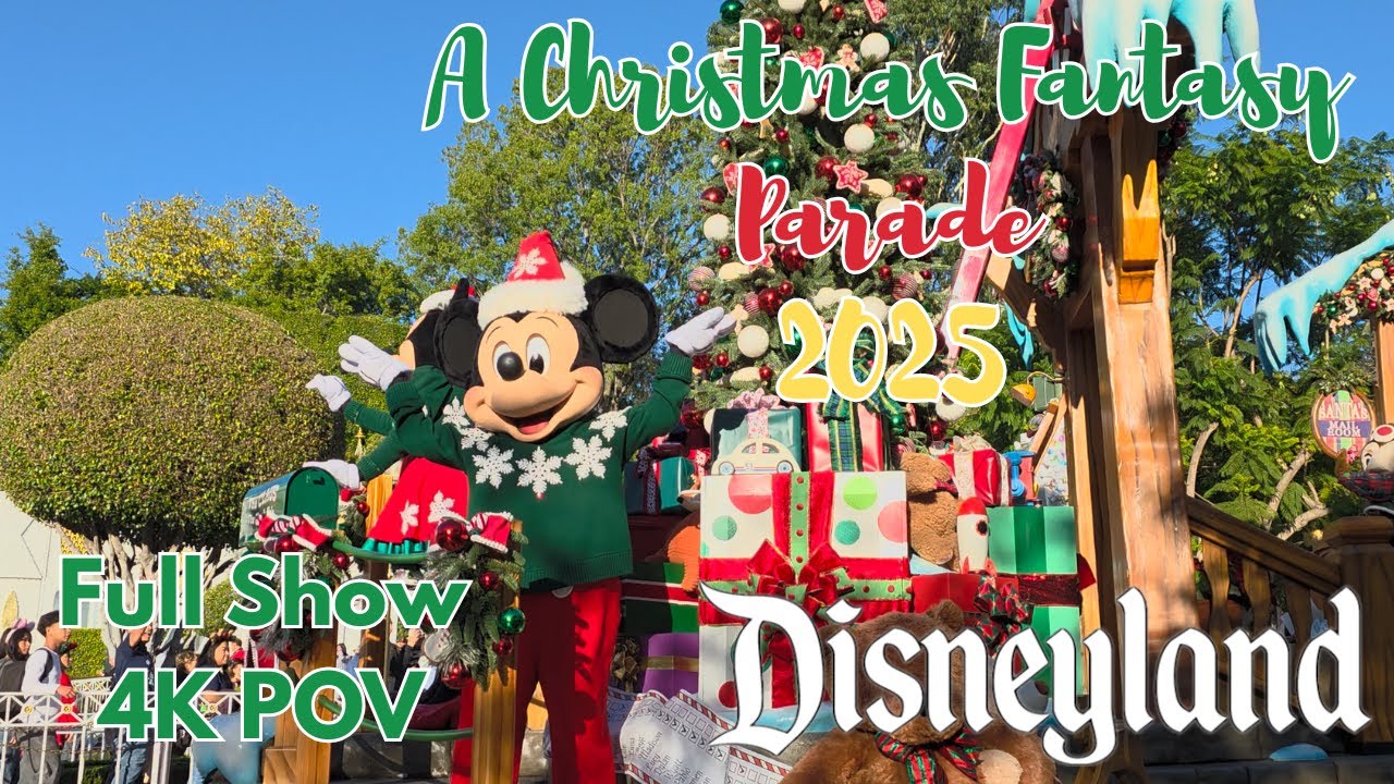 A Christmas Fantasy Parade | Disneyland Daytime Showing | Full Parade 4K POV (Holiday Season 2025)