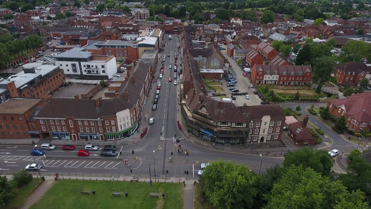 Hitchin Town From The Sky