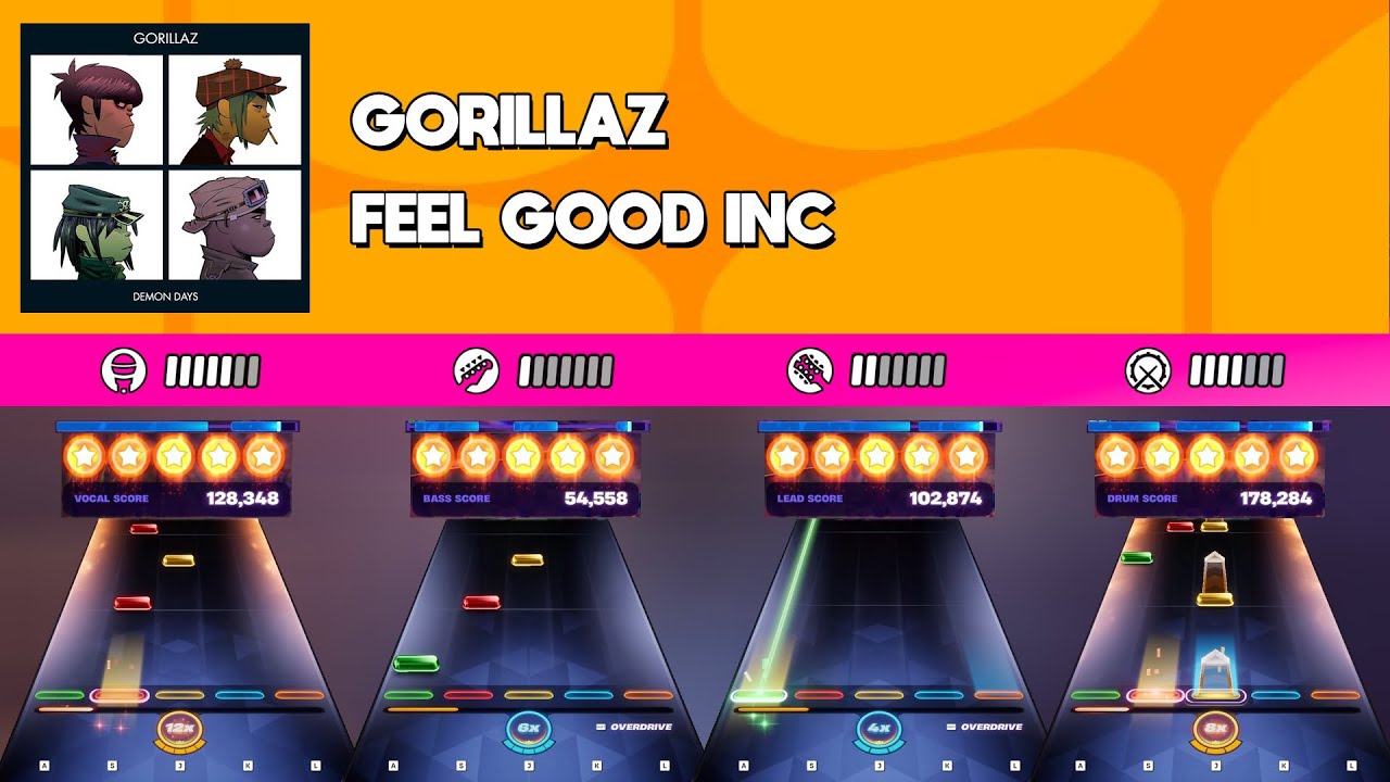 [Fortnite Festival] Gorillaz - Feel Good Inc || All Instruments Expert 100%