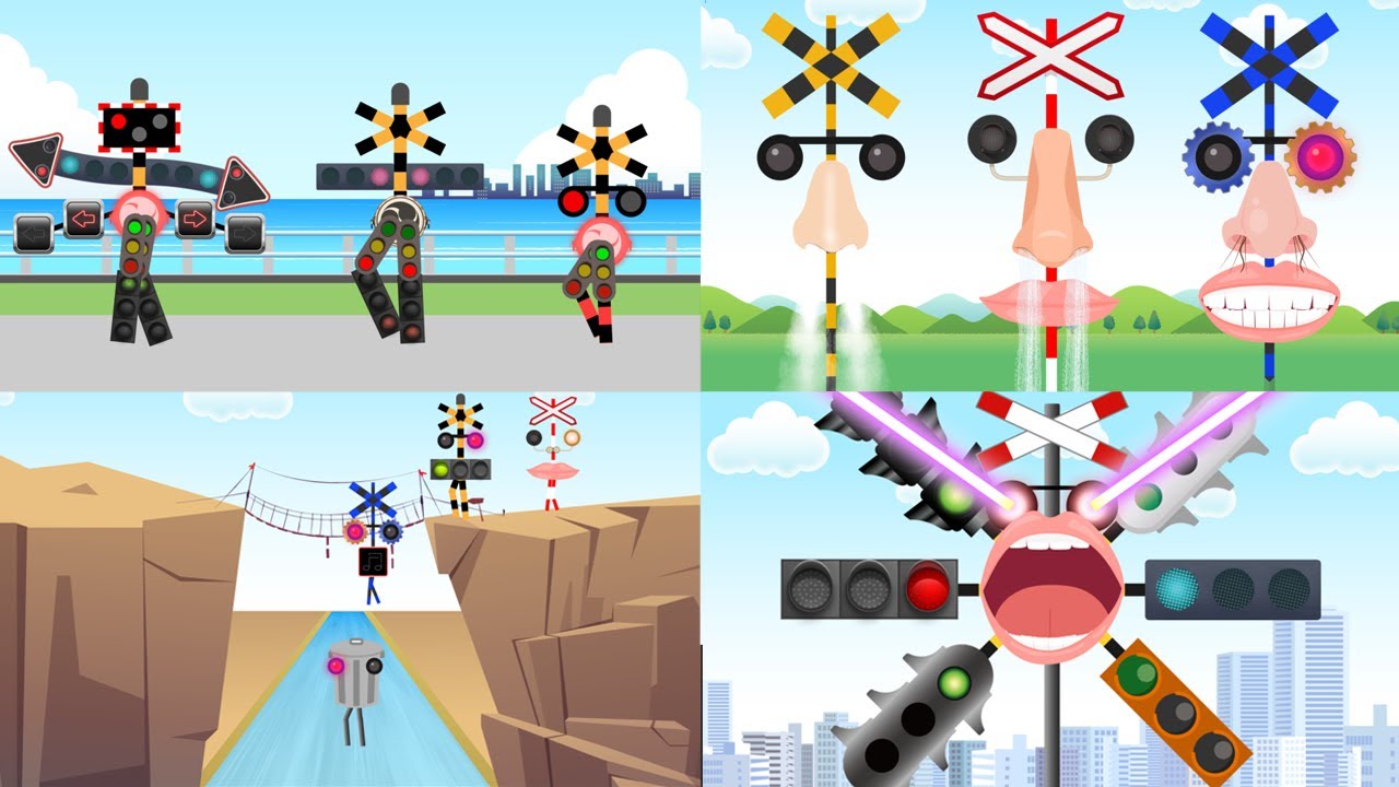 ありえない異次元な踏切まとめ★変な踏切が大集合！japan railroad crossing animation