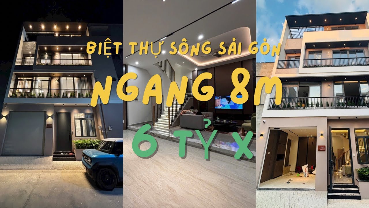 MẪU NHÀ NGANG 8M VEN SÔNG SÀI GÒN CHỈ HƠN 6 TỶ