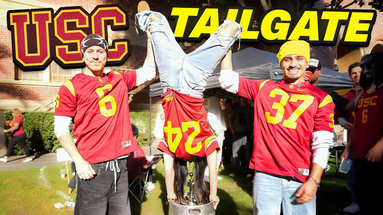 WE WENT TO A USC TAILGATEE!!!!